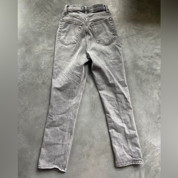 Abercrombie 90’s Straight Ultra High Rise - Curve Love, size 24, 00, light gray - Picture 4 of 5